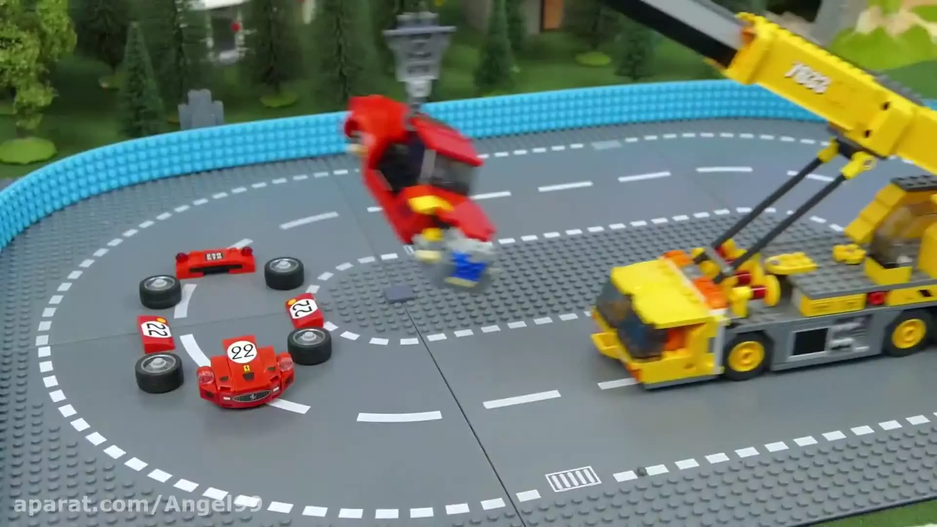 ماشین بازی - لگو بولدوزر - کامیون کمپرسی - جرثقیل متحرک - بیل مکانیکی