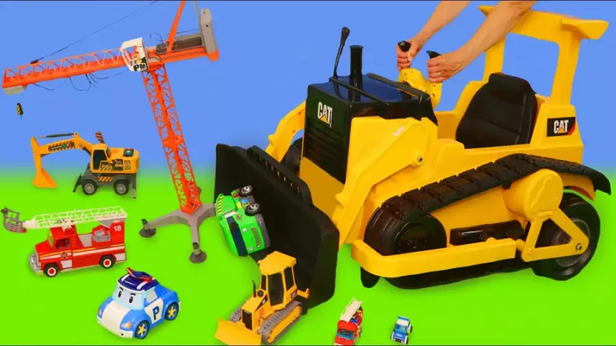 ماشین بازی کودکانه _ بولدوزر سواری برای کودکان _ بازی کودکانه جدید
