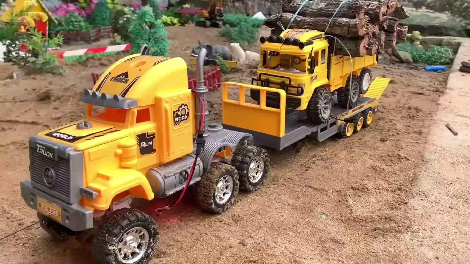 بیل مکانیکی اسباب بازی ، ماشین های پلیس بازی ، بولدوزر داستان های خنده دار