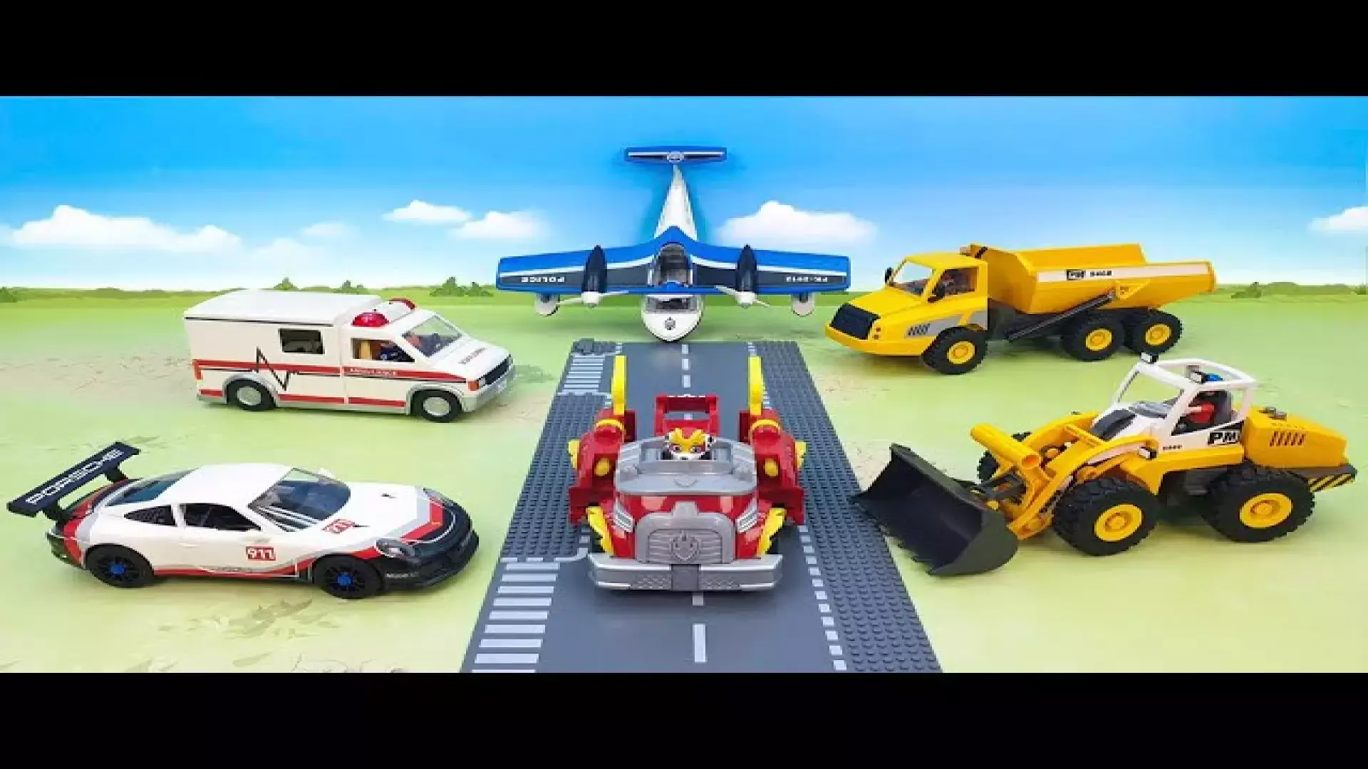 ماشین بازی - کلیپ ماشین بازی ماشین پلیس کامیون کمپرسی بولدوزر وانت تراکتور