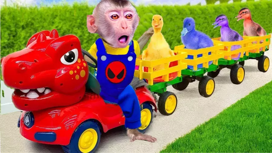 کارتون بچه میمون طولانی و جدید با کلی بازی و شادی