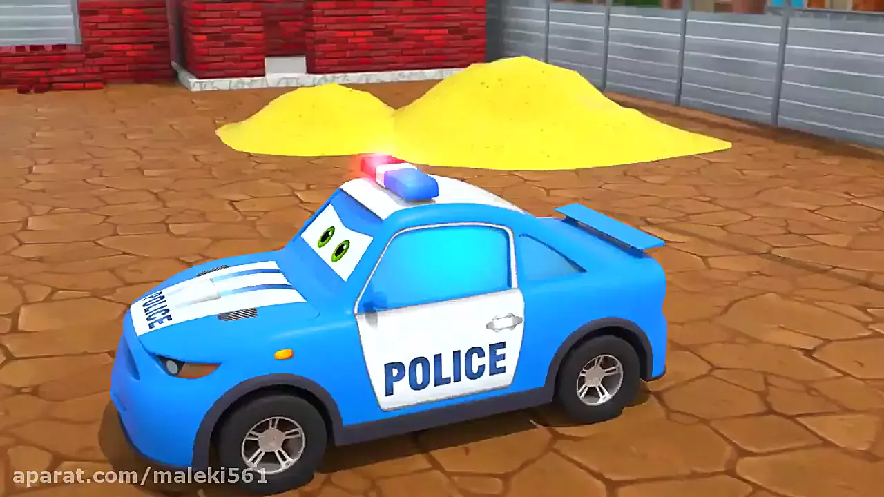 کارتون بیل مکانیکی _ اسباب بازی بولدوزر _ ماشین پلیس