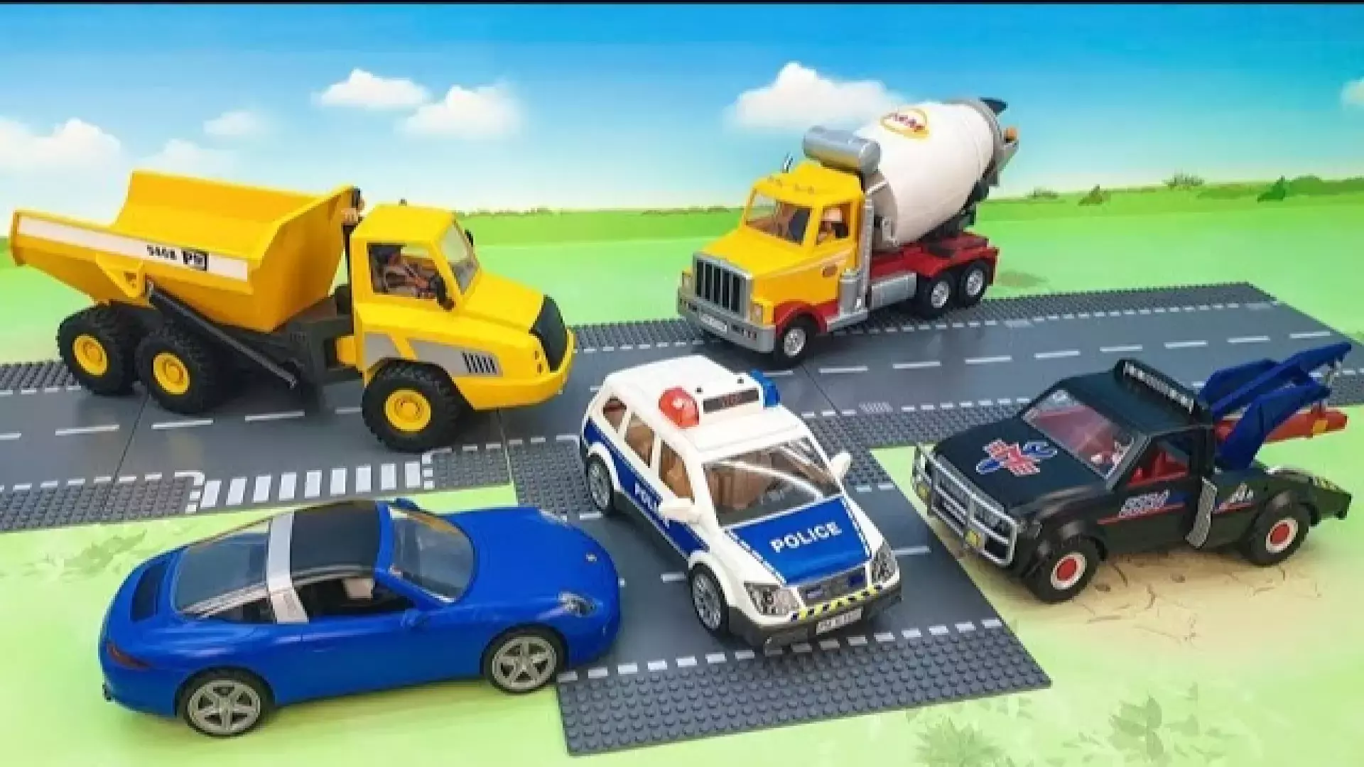 ماشین بازی کودکانه/ آنباکسینگ ماشین های اسباب بازی/ ماشین پلیس، بولدوزر