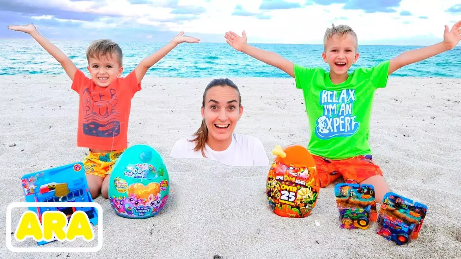 چالش بامزه ولاد و نیکی در ساحل - سوپرایز بزرگ با ولاد و نیکی