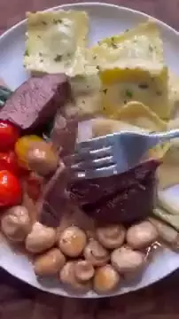 آموزش آشپزی - آشپزی آسان - 1 دقیقه غذای لذیذ (شام فانتزی در خانه / فیله گوشت یا