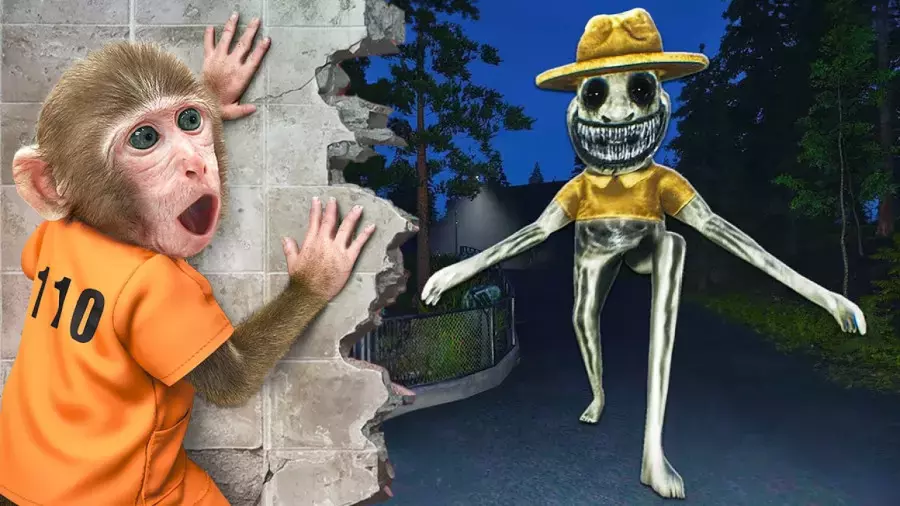 کارتون بچه میمون بازیگوش و مسابقه موزخوری خنده‌دار