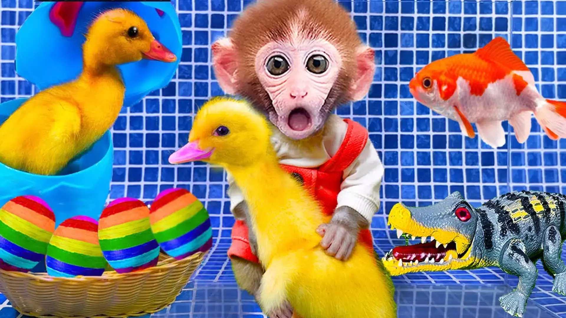 کارتون بچه میمون جدید | داستان های طنز بچه میمون‌ و گربه