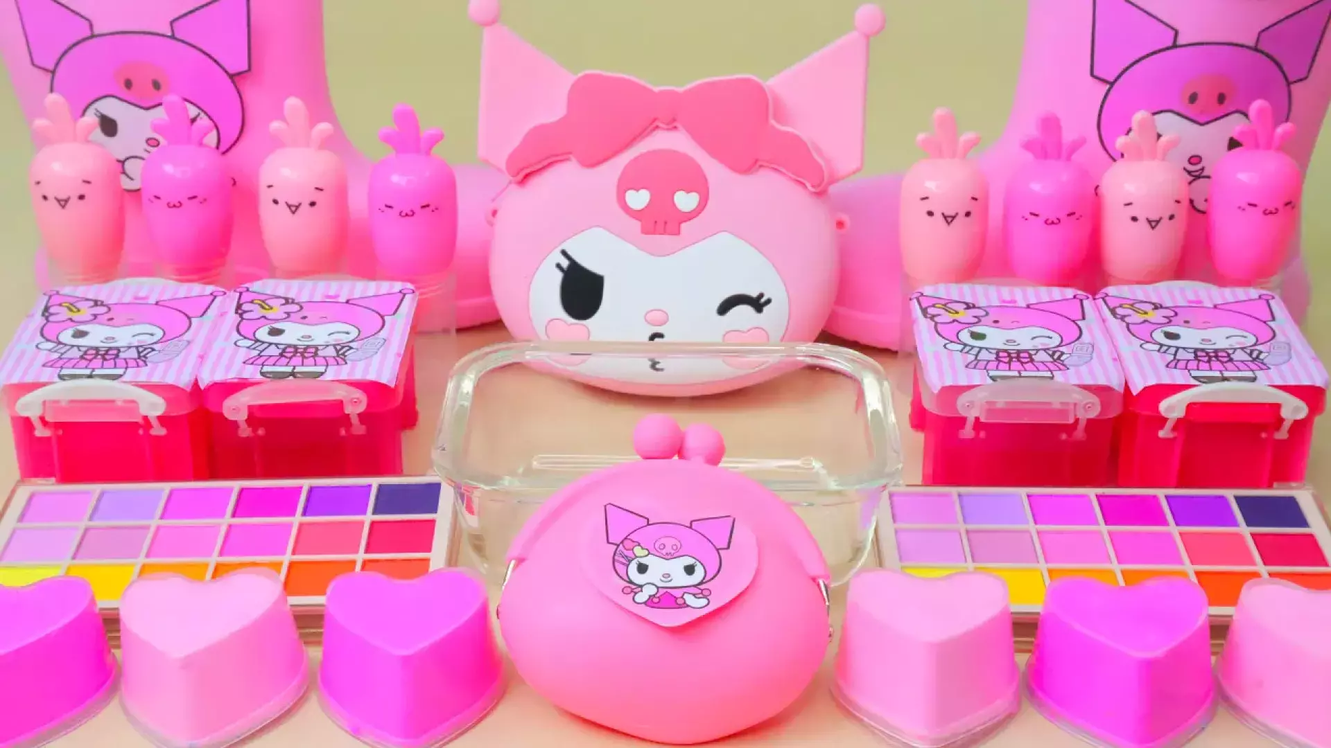 اسلایم بازی برای کودکان – اسلایم صورتی کالرفول جدید هیجانی