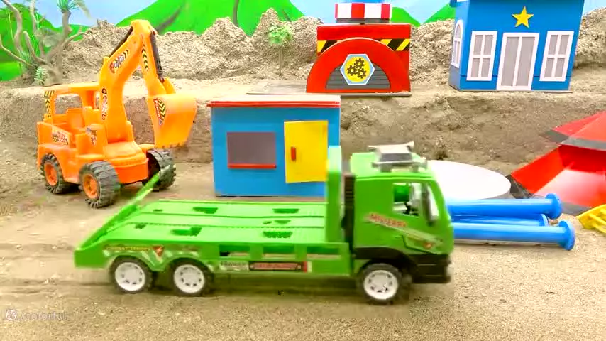 کارتون ماشین بازی با ماشین اسباب بازی:کامیون:ماشین پلیس :برنامه کودک ماشین بازی