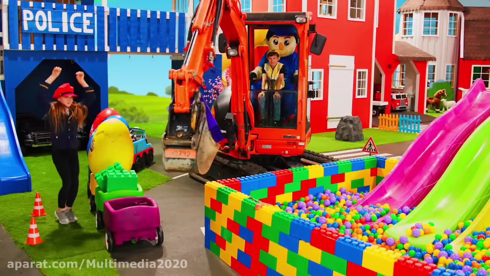 برنامه کودک ماشین بازی _ بازی با وسایل اسباب بازی و اسلاید