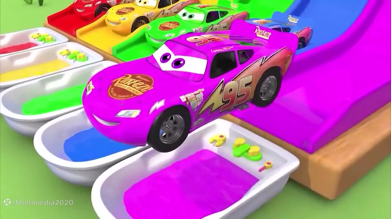 ماشین بازی _ ماشین های رنگی _ برنامه کودک ماشین بازی کودکانه