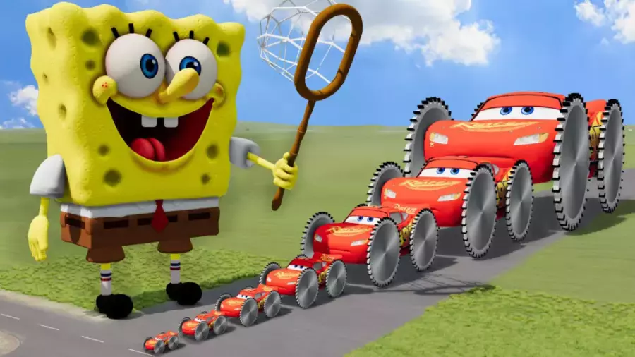 باب اسفنجی در مقابل مک کویین - برنامه کودک ماشین بازی مک کویین