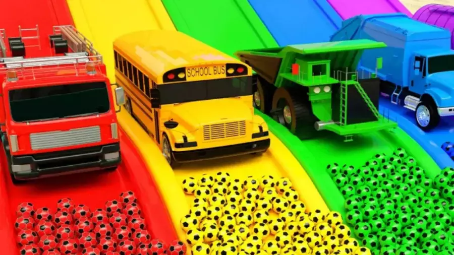 ماشین بازی کودکانه _ برنامه کودک ماشین بازی _ ماشین های رنگی _ ماشین کامیون