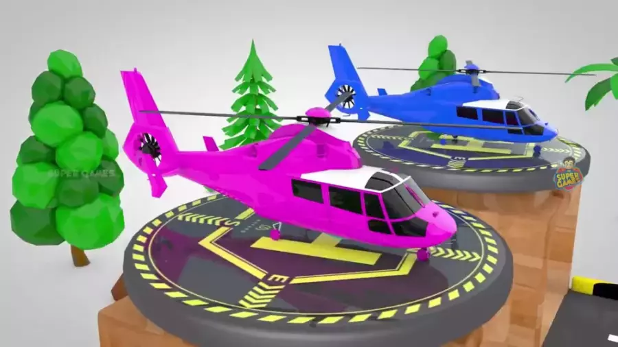 برنامه کودک ماشین بازی _ هلیکوپتر های رنگی