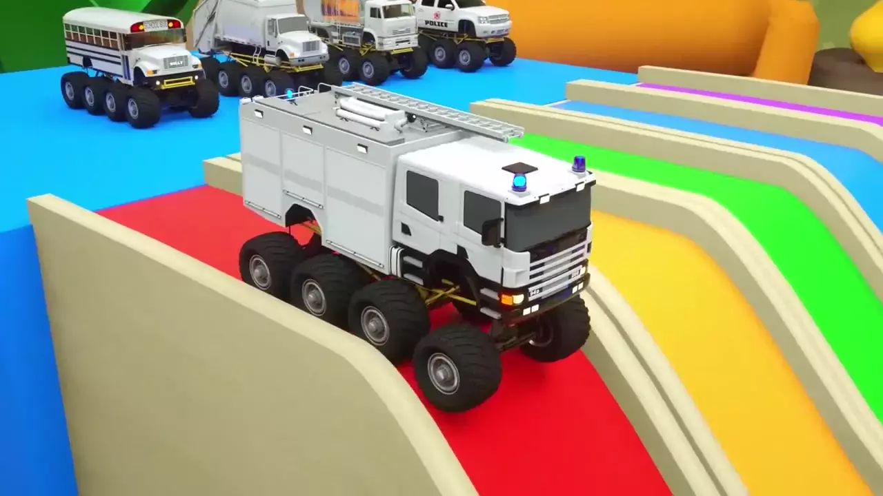 کارتون جذاب ماشین بازی رنگارنگ - برنامه کودک ماشین بازی
