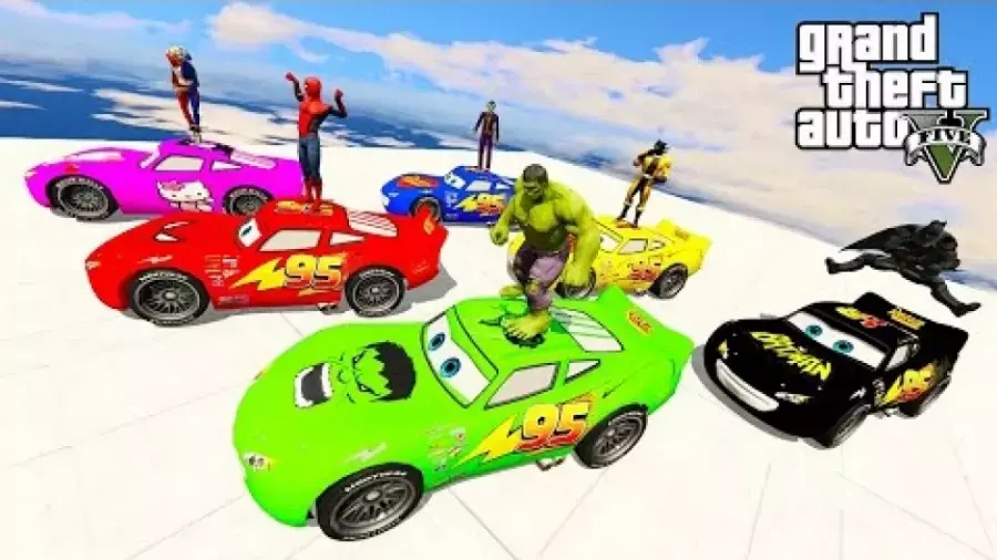 برنامه کودک ماشین بازی هالک _ مرد عنکبوتی _ مک کویین