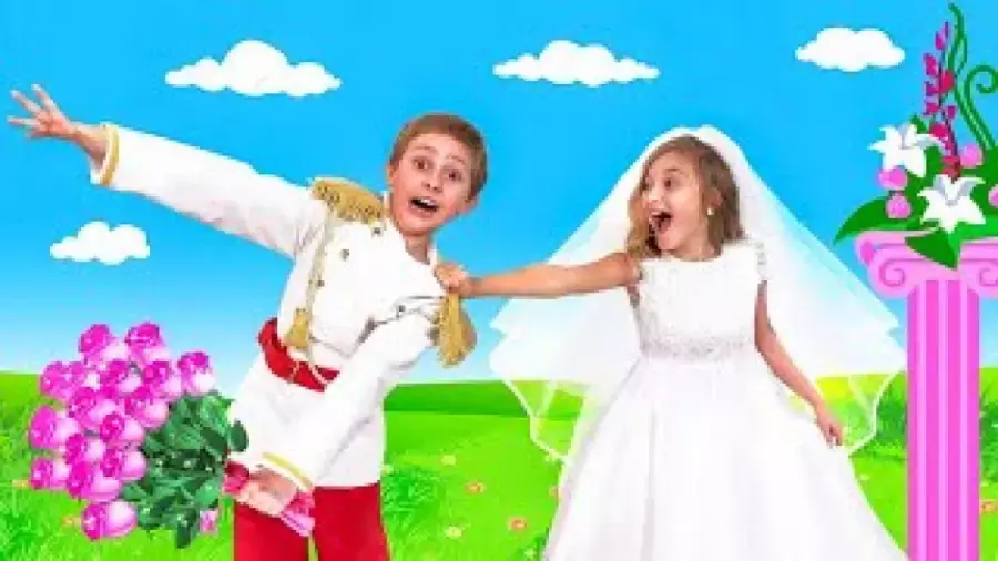 برنامه کودک ساشا و آنیتا | لباس عروس ساشا | کارتون کودک دخترانه
