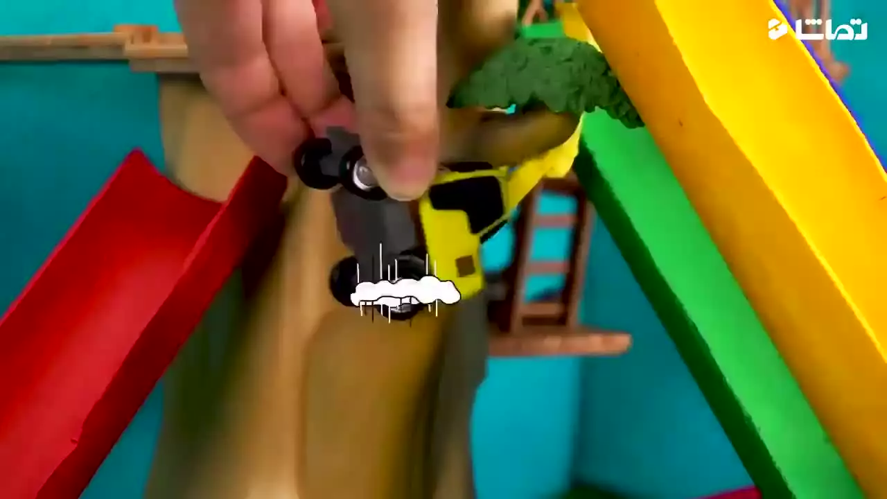 ماشین بازی کودکانه جدید اتوبوس های کوچولو : رنگین کمان ساخته شده با کف