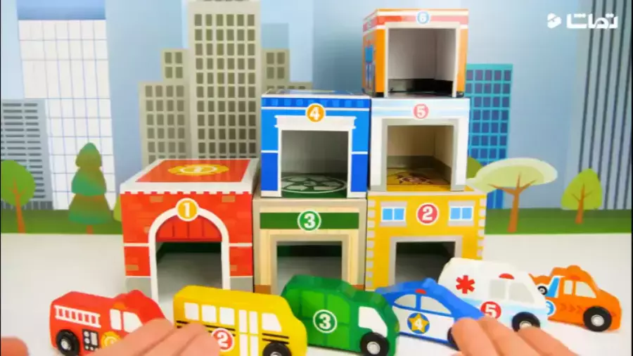 فیلم ماشین بازی کودکانه جدید : انتخاب رنگ درست پارکینگ برای هر ماشین
