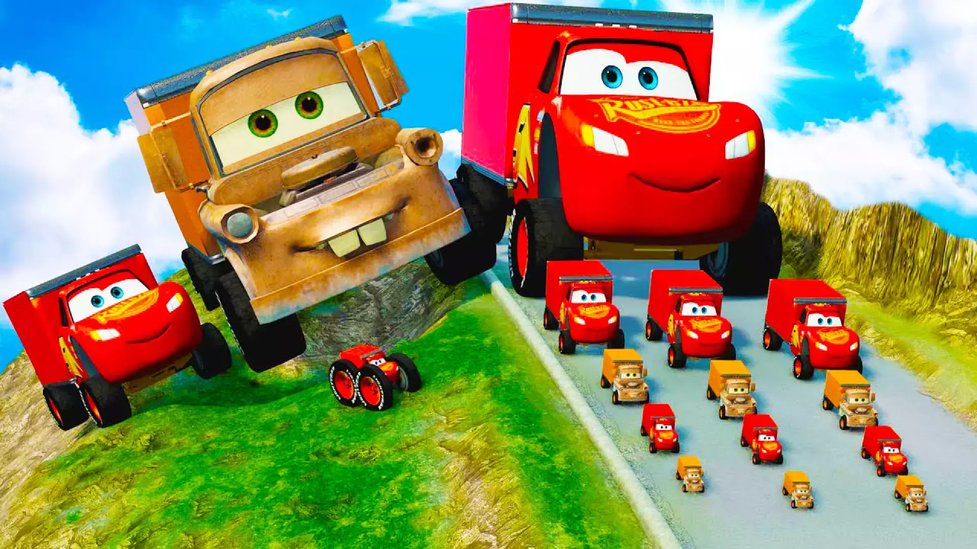 ماشین پلیس لایتنینگ مک کویین عبور از تونل آبی در ماشین بازی کودکانه جدید