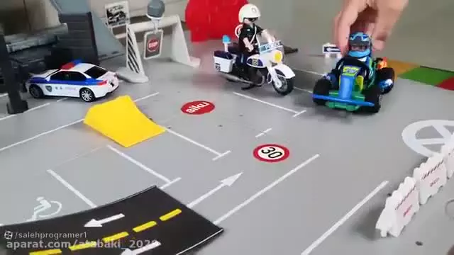 برنامه کودک ماشین بازی کودکانه جدید این قسمت سرسره بازی با ماشین های پلیس
