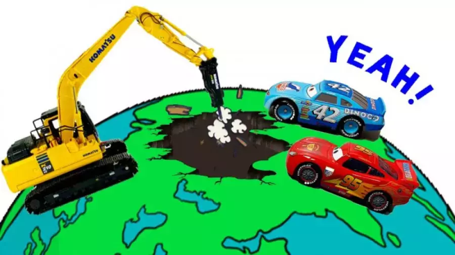 ماشین بازی کودکانه جدید : ایجاد حفره در خیابان توسط مانستر تراک