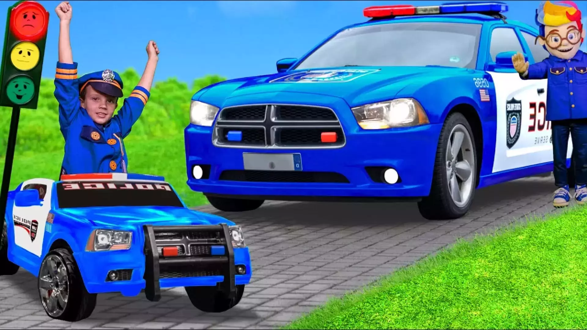 مسابقه ماشین پلیس مک کویین چالش های ماشین بازی کودکانه جدید و  سرگرمی