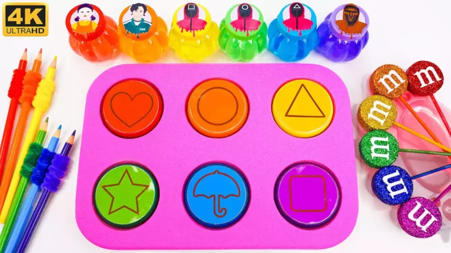 چالش اسمر کودکانه | نحوه ساخت سینی رنگی شن جنبشی با برش آب نبات چوبی