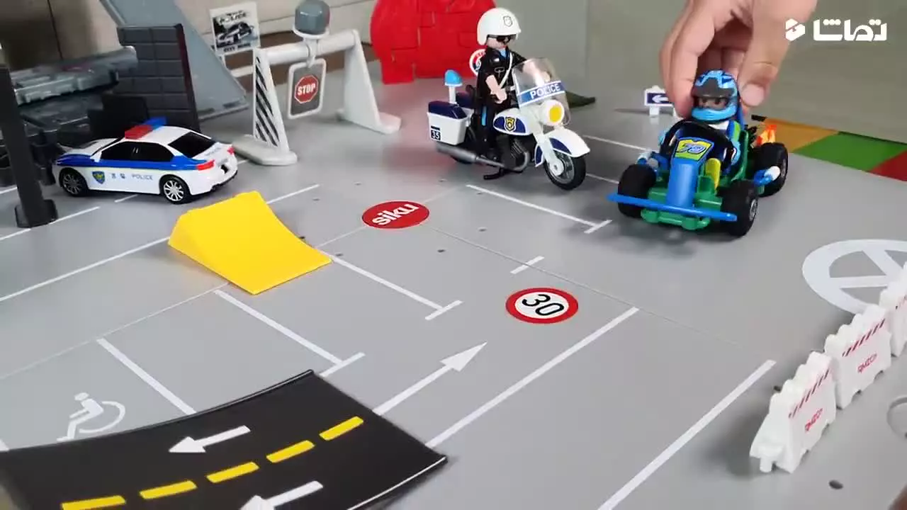 ماشینها کارتون ماشین بازی کودکانه جدید : سرسره بازی ماشین پلیس