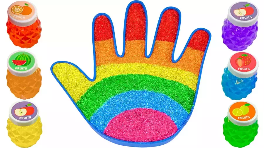 اسلایم بازی ، آموزش ساخت اسلایم دست ، اسلایم کالرفول ، بازی با اسلایم