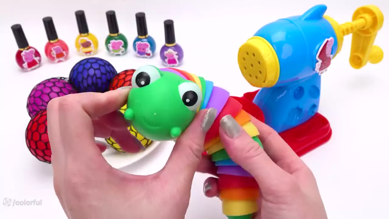 نودل اسلایم ؛ اسلایم بازی جدید ؛ مخلوط اسلایم کودک ؛ اسلایم کالرفول