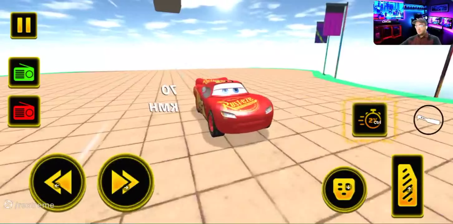 سقوط از تونل نارنجی به آب با مک کویین در ماشین بازی رنگارنگ کودکانه جدید