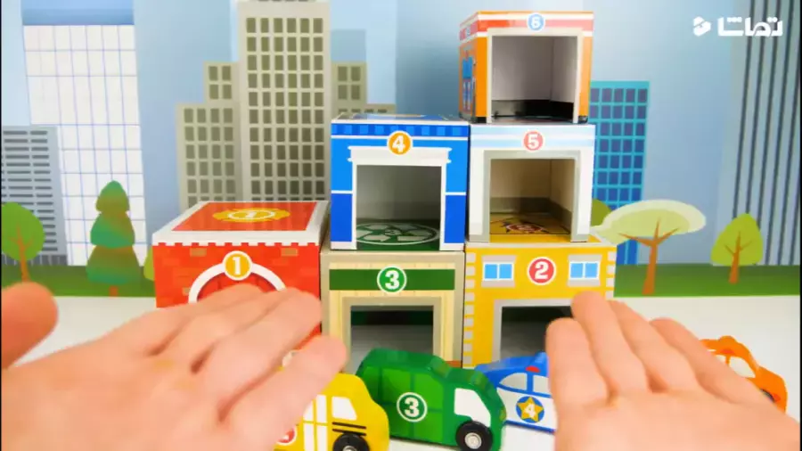 فیلم ماشین بازی کودکانه جدید : انتخاب رنگ درست پارکینگ برای هر ماشین