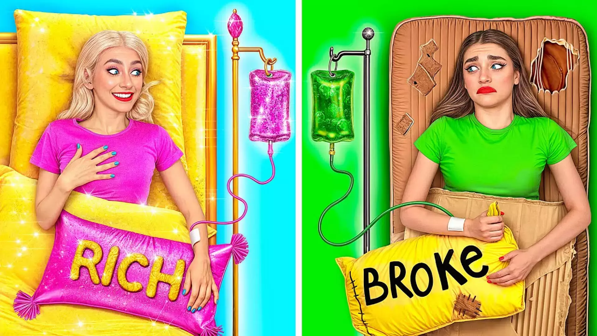 چالش جدید دختر خیلی پولدار و فقیر در بیمارستان