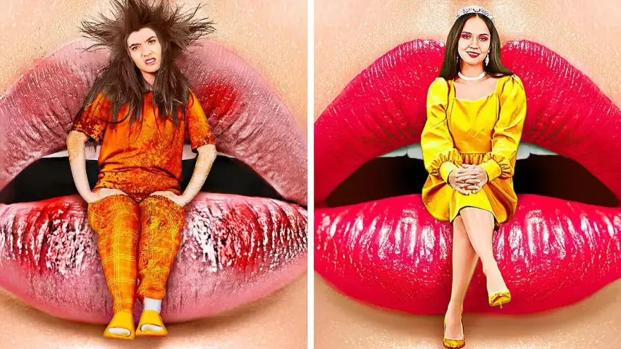 چالش خنده دار ارایشی مانیکور دختر فقیر و پولدار ناخوناش مثل شمشیر زخمی کرد طنز