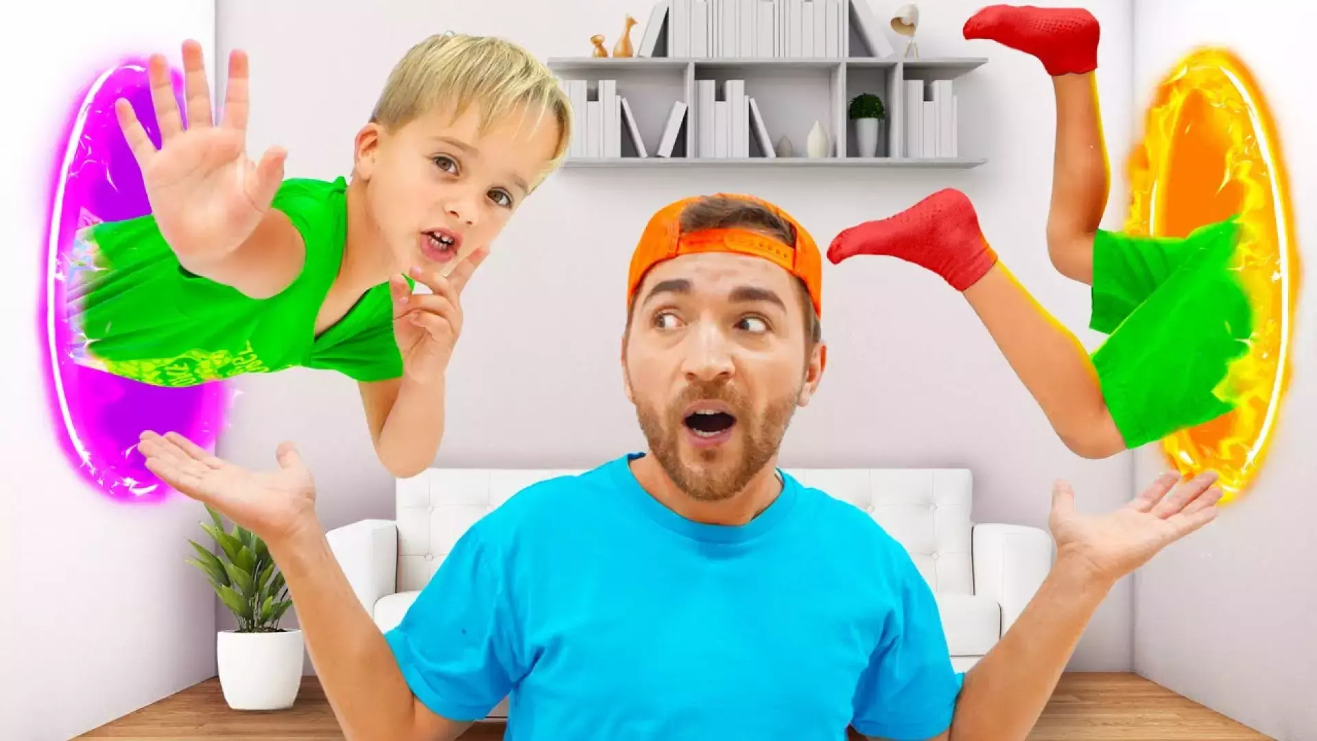 ولاد - ولاد و نیکی - چالش خنده دار کریس با پدر - برنامه کودک ولاد و نیکی