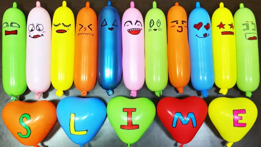 ساخت اسلایم براق با بالن های خنده دار | اسلایم بازی | اسلایم شگفت انگیز
