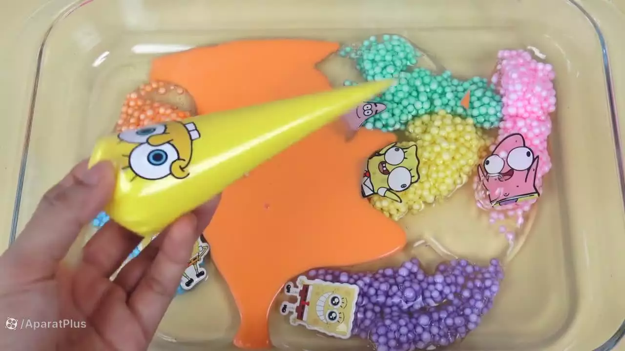 اسلایم بازی جدید |  اسلایم باب اسفنجی با کیسه های خنده دار