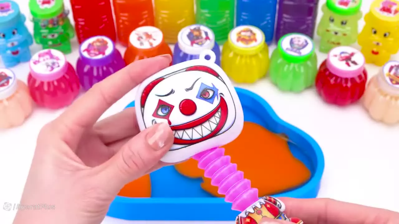 اسلایم رنگی / اسلایم /اسلایم بازی / اسلایم اکلیلی / بازی و سرگرمی خنده دار