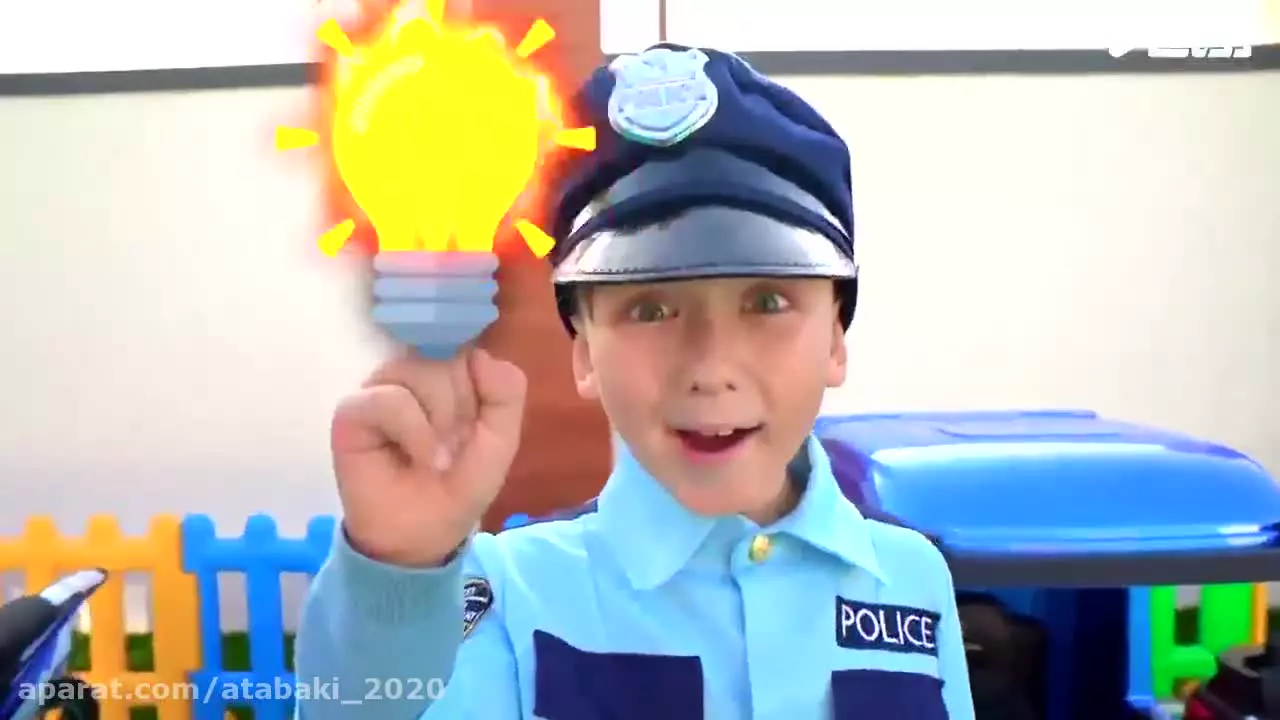 کارتون مبارزه ماشین پلیس و ماشین بزرگ ماشین بازی کودکانه