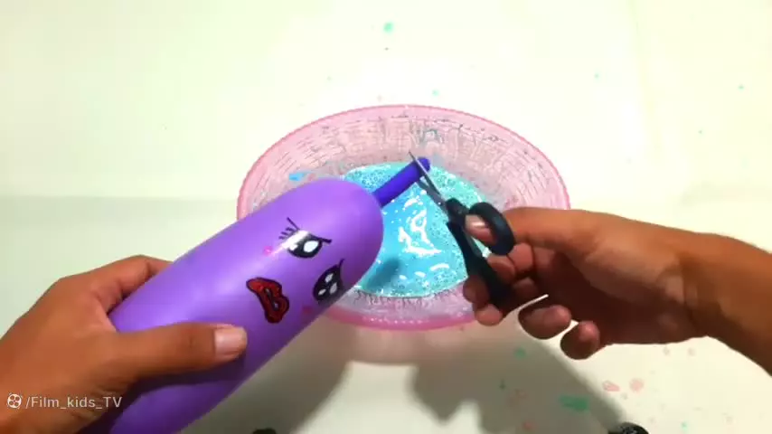 هنری ساخت اسلایم رنگارنگ | با بادکنک های خنده دار | اسلایم بازی