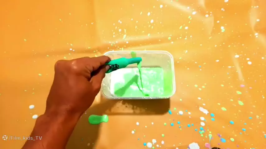 هنری بانوان | ساخت اسلایم رنگارنگ | بادکنک های خنده دار