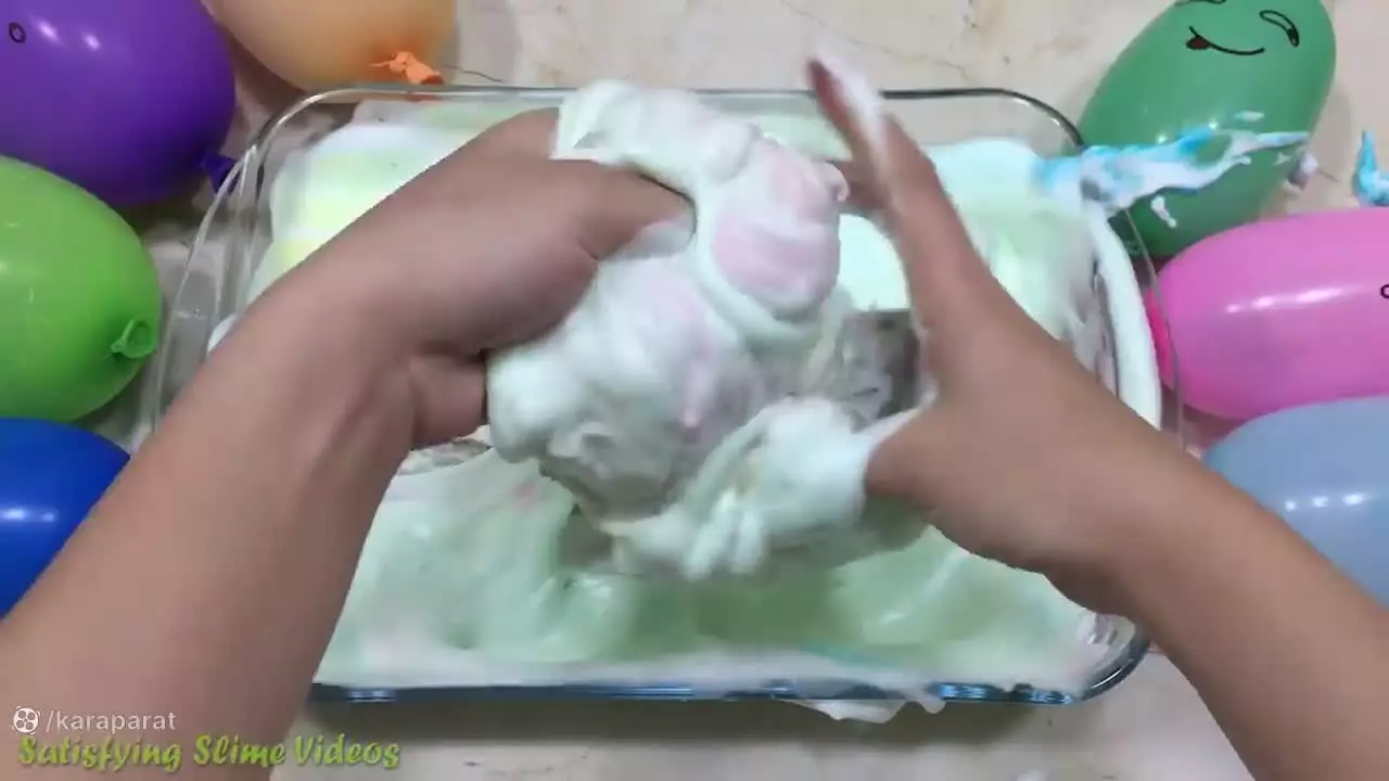 اسلایم بازی جدید - ساخت اسلایم با بادکنک های خنده دار - اسلایم های رنگارنگ