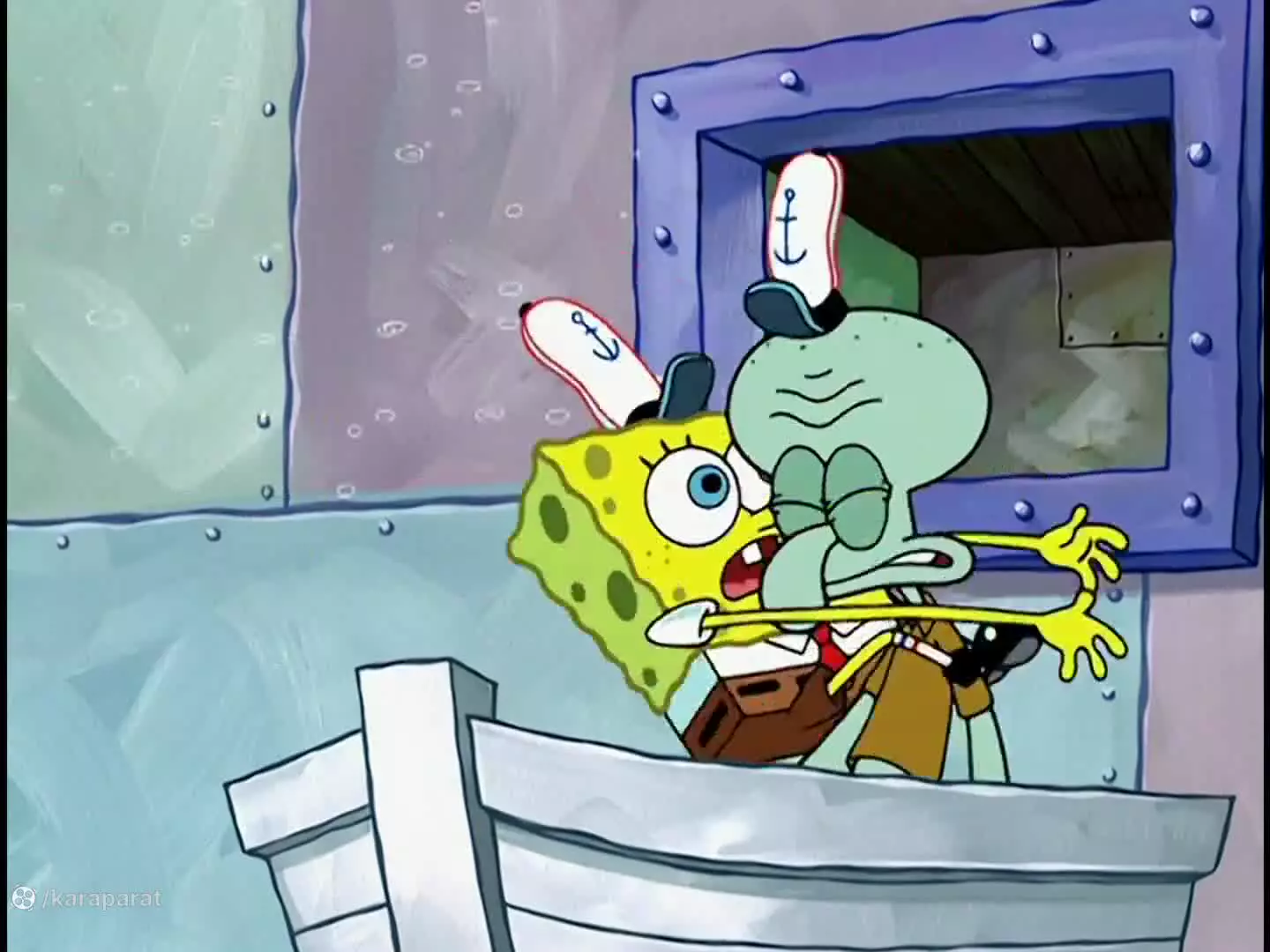 باب اسفنجی خنده دار - کتک زدن آقای خرچنگ - زندانی آقای خرچنگ - باب اسفنجی دوبله