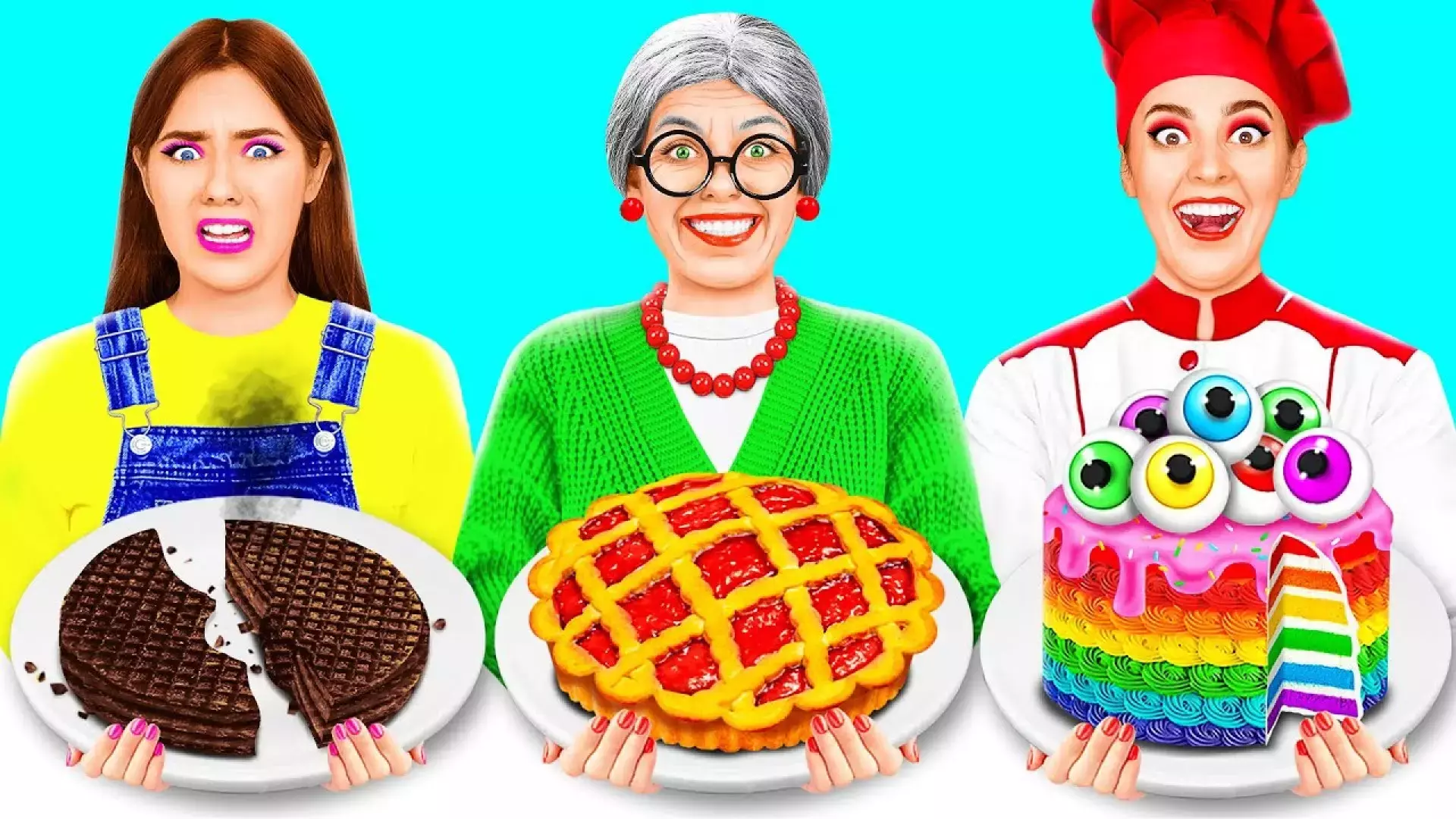 چالش خوراکی خنده دار جدید : چالش آشپزی من در مقابل مادربزرگ