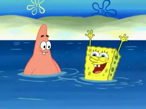 موج سواری پاتریک و باب اسفنجی (خنده دار)