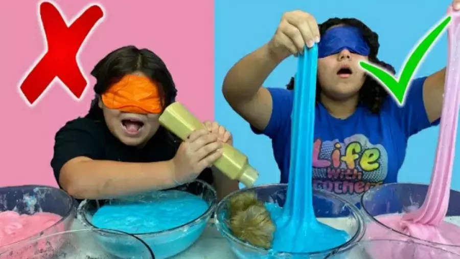 مری و ایزی در چالش اسلایم: آیا می‌توانند بدون دیدن موفق شوند؟