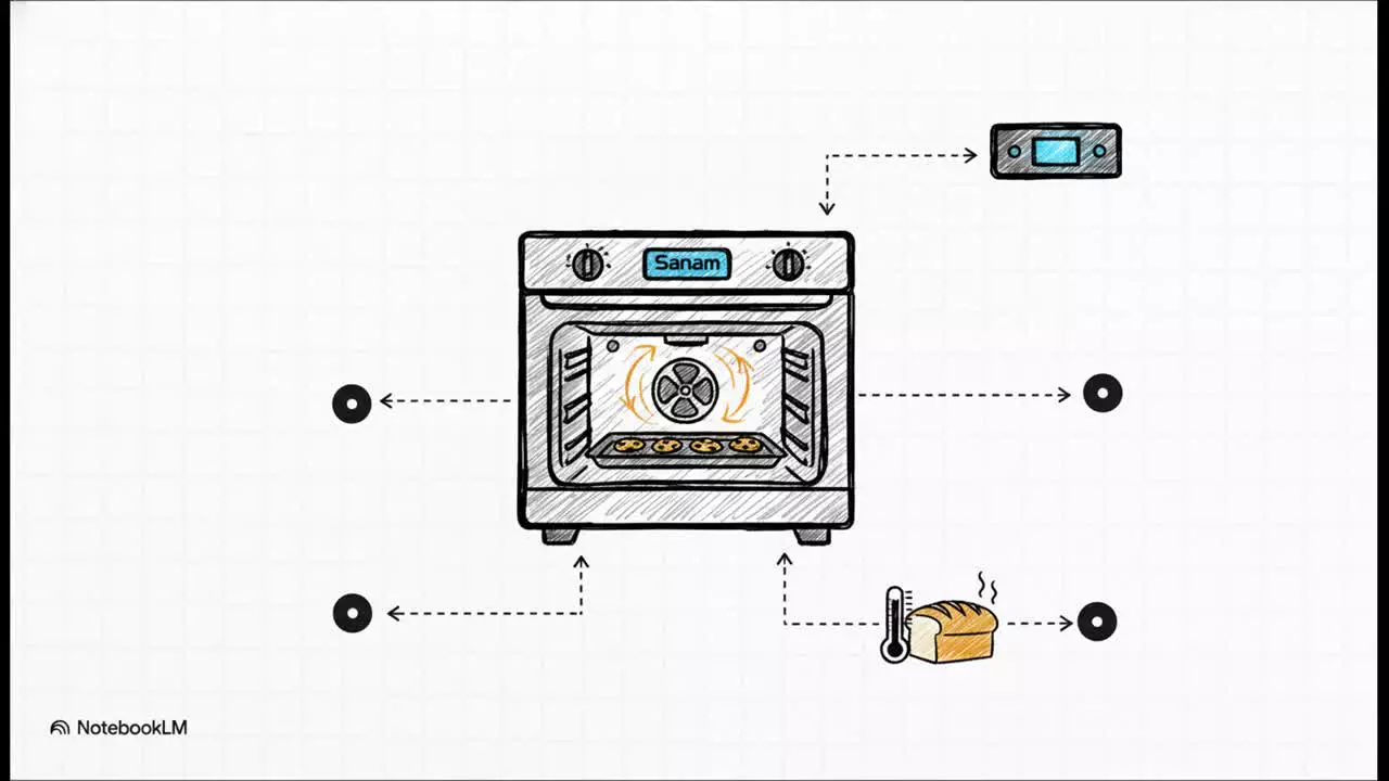 اجاق گاز 5 شعله دوفر صنام