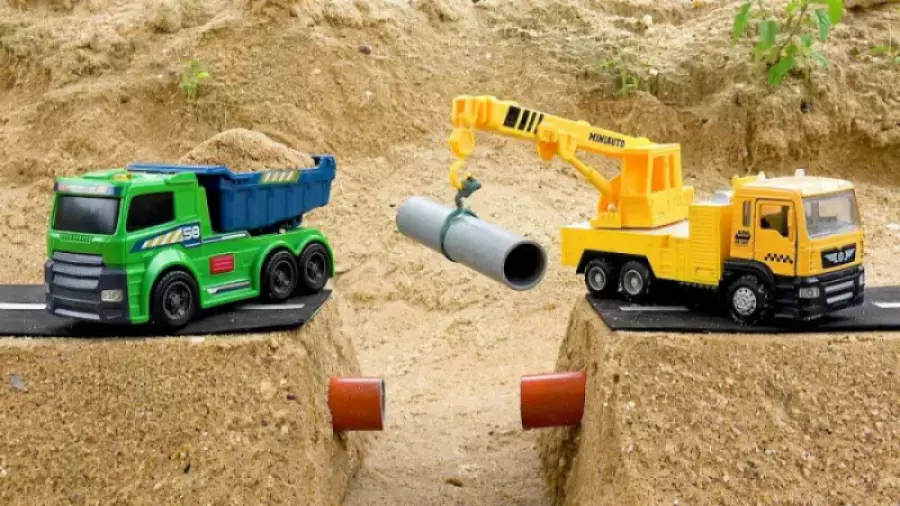 کودکان را با ماشین‌های راه‌سازی و شن بازی سرگرم کنید!