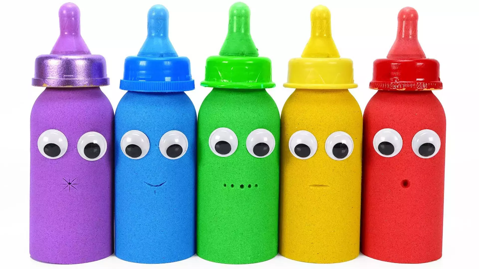 دنیای رنگ‌ها: برش شیشه‌های شیر رنگین کمانی و شن بازی برای کودکان